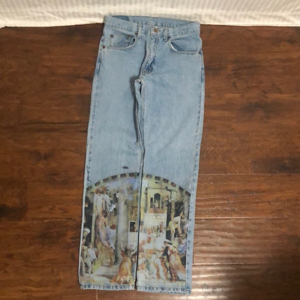 Custom angel denim jeans